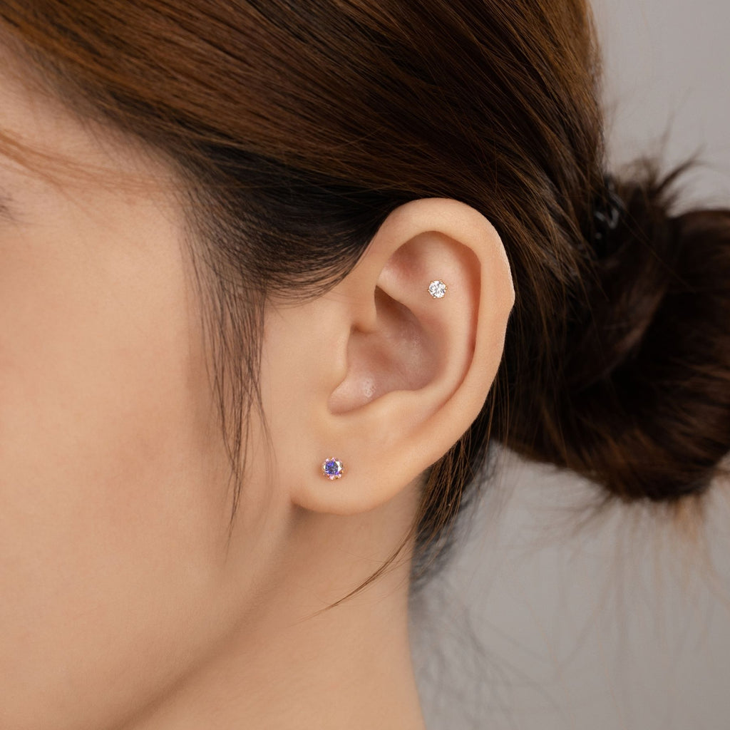14K Solid Gold Brillance Earings