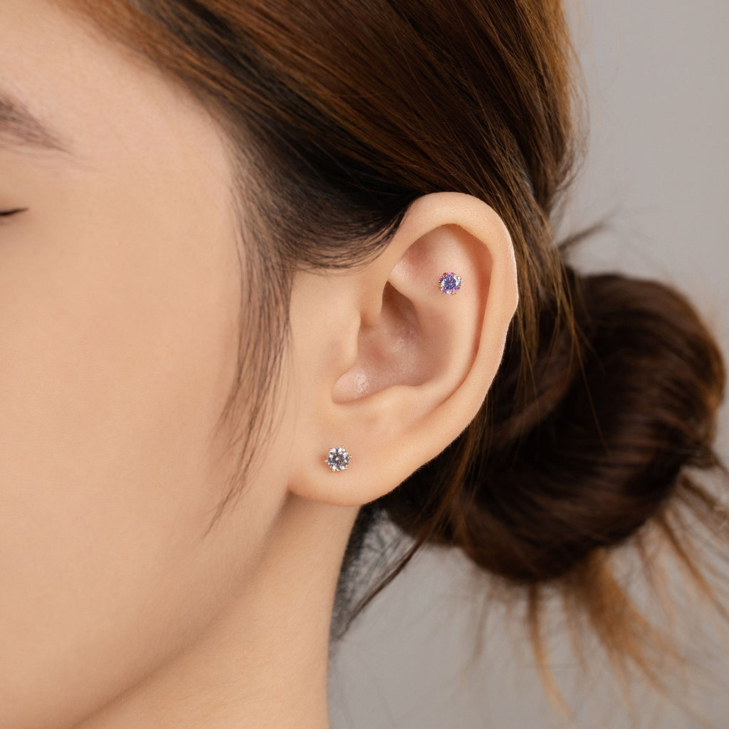 14K Solid Gold Brillance Earings