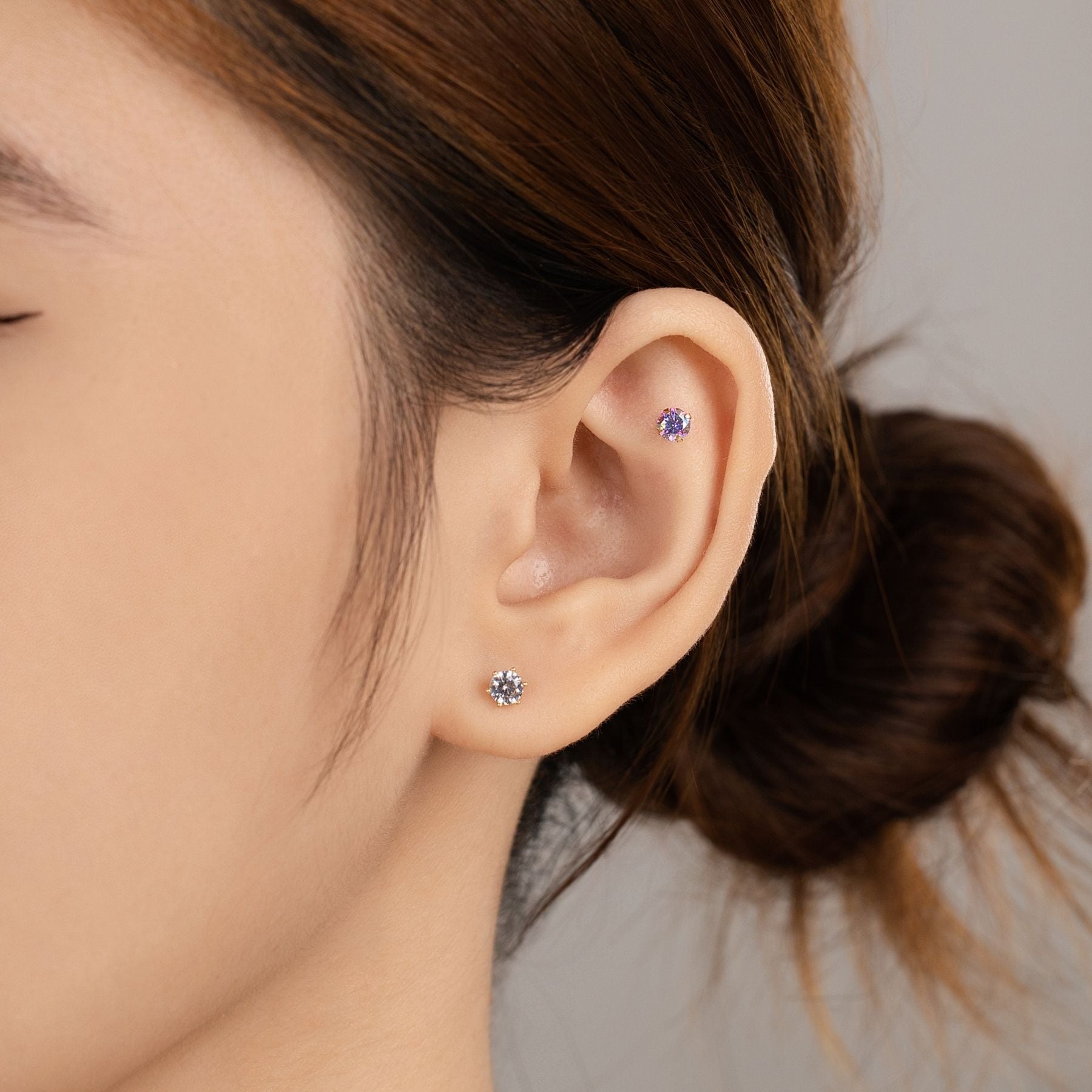 14K Solid Gold Brillance Earings
