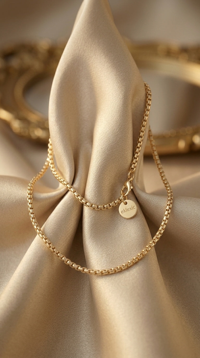 Thin Luciana Box Chain Necklace