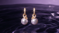 Tie the Knot Drop Pearl Earrings Gold